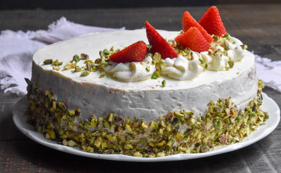 Italian strawberries and cream cake